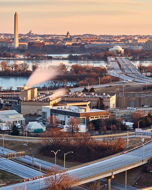 Aerial view of Washington, D.C.